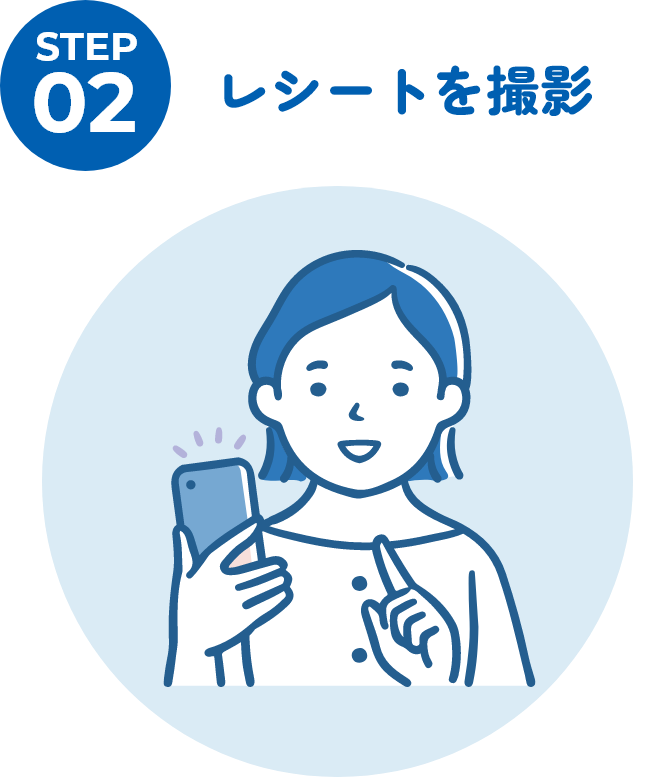 レシートを撮影