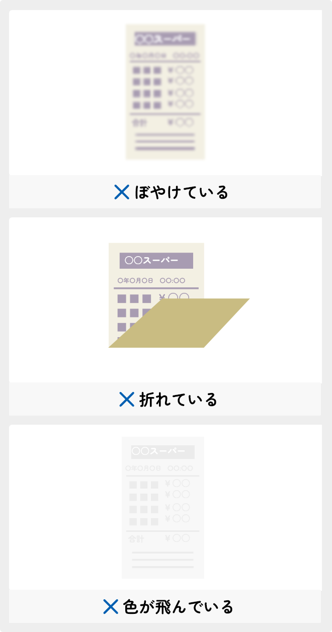 レシートの必要項目